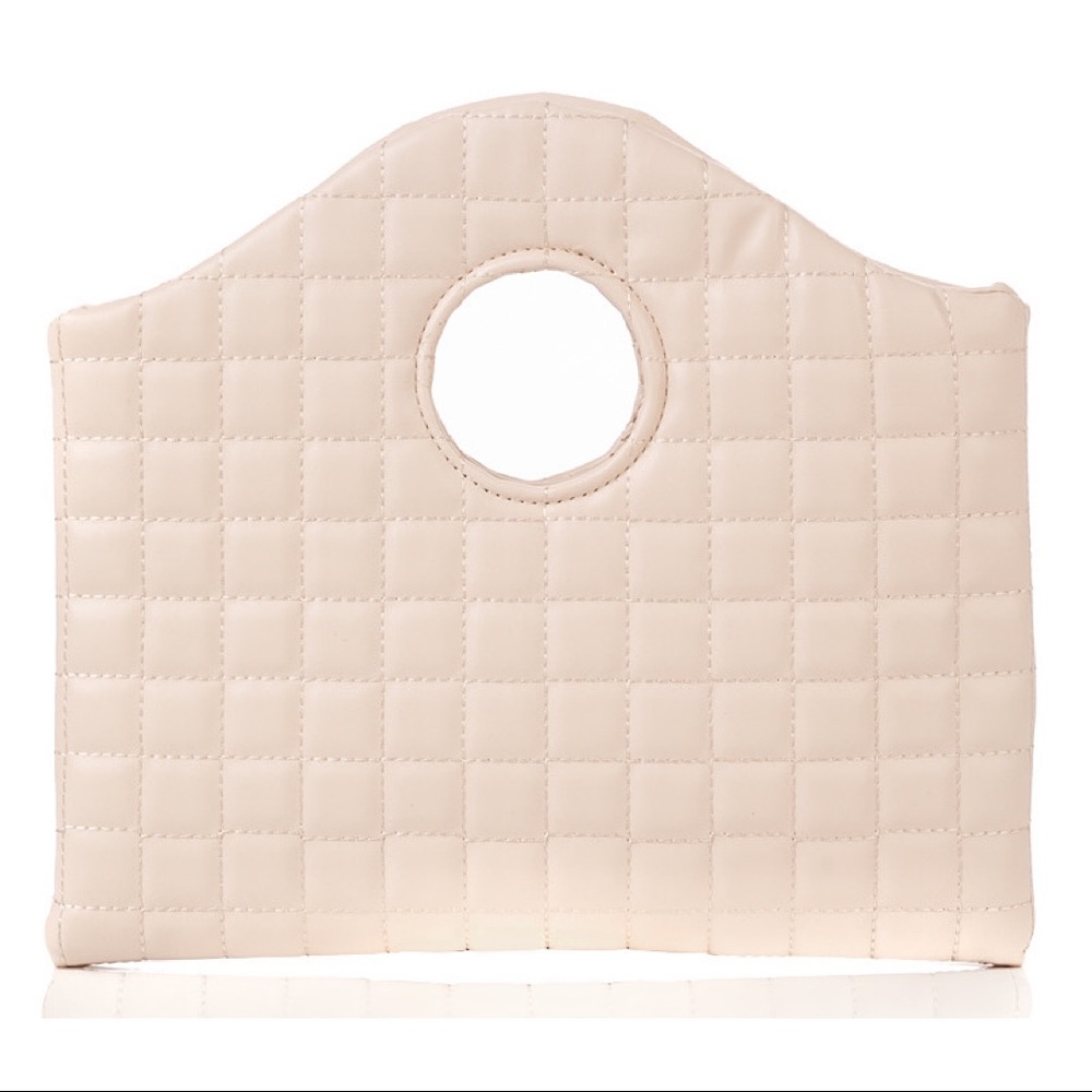 TERI IVORY QUILTED HANDBAG